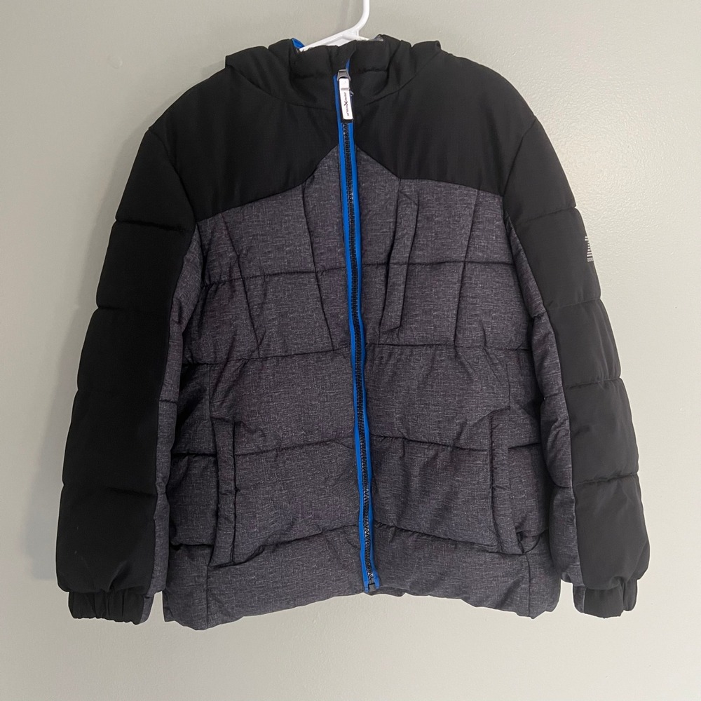 ZeroXposur Boys Puffer Jacket Black Grey Blue Hooded Winter Coat S 6/7